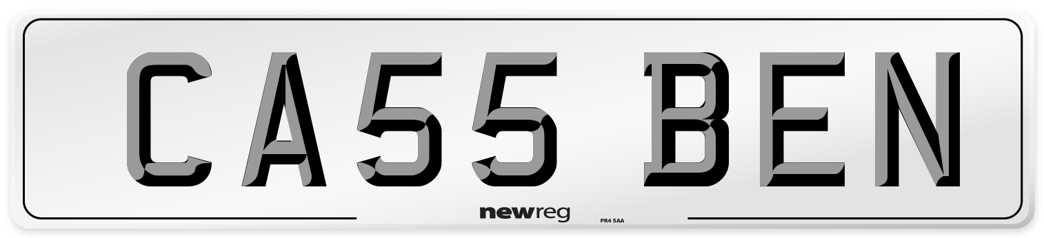 CA55 BEN Number Plate from New Reg